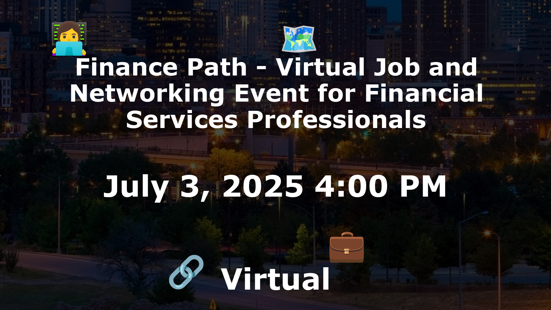 Finance Path - Virtual Job and Networking Event for Financial Services Professionals event image